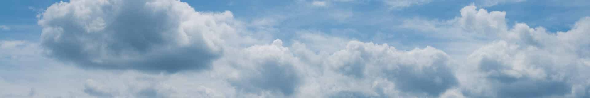 Cumulus clouds with blue sky on a sunny day of summer. Beautiful cloudscape as nature background panorama. Wonderful weather of natural daylight with white cloud floating, creating a abstract shape